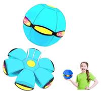 GXGSDM Magic Bouncing Ball, Children's Bouncing Ball, With 6 Lights, Parent-child Interaction, Color Box Packaging, Indoor And Outdoor Games, Free Switching Between Dual Forms(Light blue)