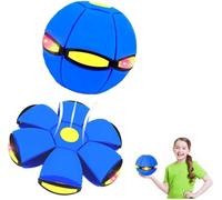 GXGSDM Magic Bouncing Ball, Children's Bouncing Ball, With 6 Lights, Parent-child Interaction, Color Box Packaging, Indoor And Outdoor Games, Free Switching Between Dual Forms(Blue)