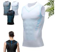 GXHNB Compression Vest, Breathable And Comfortable for Training and Leisure, Modern Design, From A Blend of Cotton and Technical Fibers (White,XL)
