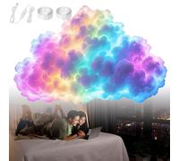 GXHNB DIY Thundercloud Led Light, DIY USB Powered 3D Multicolor Thunder Cloud Led Light, with Music Rhythm, Atmosphere Night Lights for Bedroom, Gaming (200cm)