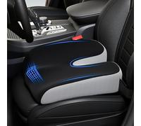 GXHYSW Adult Car Booster Seat Cushion - Memory Foam Car Seat Wedge Cushion - Coccyx Cushion for Tailbone Pain - Driver Seat 3 Inch Height Boost Cushion - for Cars, Trucks, Home & Office Chairs, Black