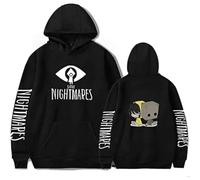 GXHZHXJC Little Nightmares 3 Merch Hoodie Classic Cute Printed Sweatshirt Unisex Casual Streetwear (Black,XS)