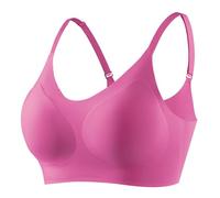 GXIN Non Wired Bras for Women Seamless Push Up Padded Bra Full Coverage Wireless Support Comfort Soft Everyday Bra (UK, Alpha, XL, Regular, Regular, Standard, Rose red)