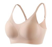 GXIN Non Wired Bras for Women Seamless Push Up Padded Bra Full Coverage Wireless Support Comfort Soft Everyday Bra (UK, Alpha, S, Regular, Regular, Standard, Nude)