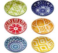 GXIQYL 6 PCS Ceramic Bowls,Dipping Bowls Soy Sauce Dish,Small Sauce Bowls for Side Dishes,Tiny Serving Bowls Side Dish, Set of 6 Mini Appetizer Plates Dip Bowls for Condiment Sushi Ketchup BBQ Party