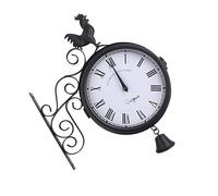 GXJBGYUSFT Double Sided Wall Clock Vintage Wall Clock Outdoor Wall Clock Wrought Iron Wall Clock Retro Wall Clock Wall Hanging Clock Farmhouse Decor Clocks for Wall Old Fashioned Pocket Watch