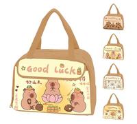 GXJIXf Capybara Lunch Bag, Cute Large Capacity Insulated Bag, Waterproof and Heat-Insulating, Easy to Clean, for Work, Office, Travel (Type B)