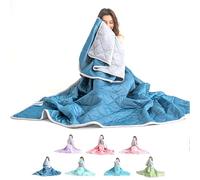 GXJIXf Cooling Throw Blanket, Lightweight Breathable to Keep Body Cool, Summer for Summer Sleeping (Lake blue,150 * 200CM)