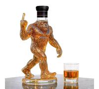 GXJIXf Funny Bigfoot Whiskey Bottle, 13 Oz Unique Shaped Glass Wine Decanter, Gift for Sasquatch Enthusiasts, Rustic Dining, Lodge, Cabin, and Bar Décor (TYPE B)