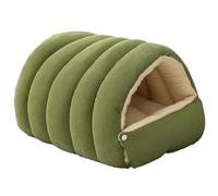GXJIXf Removable and Washable Winter Closed-off Cat Bed, Cozy Monster Cat Bed, Winter cat bed, for Puppy and Kitty (Green,Medium)