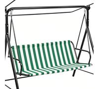 GXLBDK Chair Bench Replacement Cover, Patio Swing Seat Cover Replacement, 600D Oxford Waterproof Swing Cushion Protection Covers, for 2/3 Seater Outdoor Patio,GreenWhite,44.5 * 18.5 * 18.5in