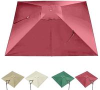 GXLBDK Outdoor Parasol Replacement Canopy, Patio Umbrella Replacement Canopy, Universal Sturdy Thickened Umbrella Canopy For 4 Ribs, Market And Table Umbrella Canopy(Color:Red)