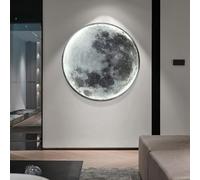 GXLBDK Outdoor Wall Sconce Led,3D Moon Wall Lampmodern Led Wall Light,Waterproof Round Moon Wall Sconce Decorative Lamp for Living Room Porch Deck,Wired Version,24cm/9.4in