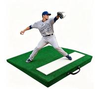 GXLBDK Portable Pitching Mound with Regulation Pitching Mound Pitching Mounds for Baseball Pitching Mounds Ideal for Youth Baseball Training, Indoor and Outdoor Use,Green,Wooden