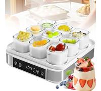 GXLDIANPU 9 Jar Automatic Digital Yogurt Maker, Small Fermentation Yogurt Machine, Surrounding Constant Temperature Precision Control, 360° Visible Design For Rice Wine And Natto