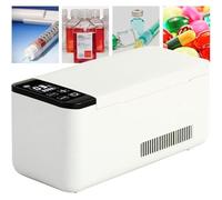 GXLDIANPU Car Travel Mini Fridge, Insulin Refrigerator Cooler Box, Built-in Intelligent Temperature Control System, Power Supply In Various Ways, Bass Fan, Easy Touch Operation, for Car, Travel, Home