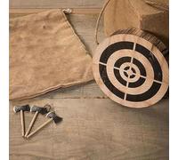 GXLDIANPU Wooden Pendant Dart Board, Wooden Tomahawk Targets Target Set, Includes Three Small Axes, A Twine, Lightweight and Easy To Carry, Wooden Target For Axe Throwing, Darts Game Toy