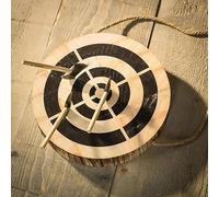 GXLDIANPU Wooden Tomahawk Targets Target Set, Wooden Pendant Dart Board, Includes Three Small Axes, A Twine, Lightweight and Easy To Carry, Wooden Target For Axe Throwing, Darts Game Toy