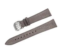 GXMDSGZ 20mm 22mm Leather Watch Strap Handcrafted Linen Texture Tanned Watchband Quick Release Retro Wristband(GREY,20mm)