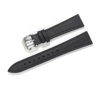 GXMDSGZ 20mm 22mm Leather Watch Strap Handcrafted Linen Texture Tanned Watchband Quick Release Retro Wristband(BLACK,20mm)