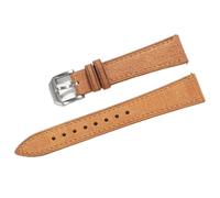 GXMDSGZ 20mm 22mm Leather Watch Strap Handcrafted Linen Texture Tanned Watchband Quick Release Retro Wristband(TAN,20mm)