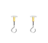 GXMDSGZ 2pcs Self-Adhesive Ceiling Hooks Outdoor Garden Planter Flower Pot Hanging Bracket Hook Heavy Duty Wall Mounted Basket for Wall Mount Plant Hooks(Clear)