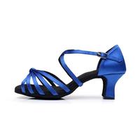 GXMDSGZ Dance Heels Women Latin Shoes Ballroom Tango Dancing For Dance Sandals(5cm blue,37)