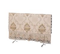 GXMDSGZ Tv Cover TV Cover 32 "37" 40 "42& 43 "55& 65 "LCD Curved Surface Can't Be Removed When Starting Up Monitor Tv(Golden Lily coffee,46inch)