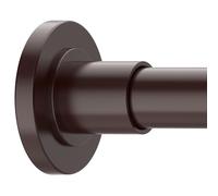 GXOACKJ Brown Shower Curtain Rods - 31-80 Inch Spring Tension Shower Rods for Bathroom, Adjustable, No Drilling, No Rust, Stainless Steel