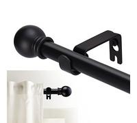 GXOACKJ Curtain Rods for windows,5/8 inch Diameter Metal Single Adjustable Telescoping Curtain Rod