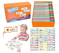 Gxpjycfob 30 Read and Rhyme Flip Books, Word Family Build Book, ABC Vocabulary Flashcards, Sight Word Flash Cards, Early Educational Alphabet Learning Cards, Learn to Read Phonics Card, Reading Games
