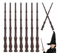 Gxpjycfob 9 Pcs Magic Wand, Light Painting Wand Elder Wand, 36 cm/14 inch Light-Up Wizard Wand with Sound Effects for Girls Boys Halloween Cosplay Costumes Accessories
