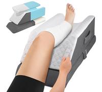 Gxpjycfob Leg Elevation Pillow, Height Adjustable Leg Elevating Pillow for Swollen Feet, After Surgery, Injuries, Sleeping, Cooling Memory Foam Ankle Knee Support Raiser Pillows with 3 Height for Bed