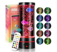 Gxpjycfob Mood Light with 17 Color Changing Lamp, 12 Inch Bubble Fish Lamp with Remote for Mood Lighting, Lava Lamp for Kids Adults for Home Office Decoration (Battery not Included)