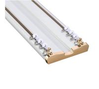 GXQFC Heavy Duty Curtain Conjoined Double Track, Aluminium Ceiling Mount Curtain Rails 1m-5m for Living Room Bathroom Bedroom Room Divider Ceiling Track Set(Size:2.5M,Color:White)