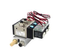 GXRQLHYZ 3V310-10-NC Normally Closed Solenoid Valve Station Block with Muffler Accessories Base Manifold DC12v DC24v AC110v AC220v 3 Ports(Ac220v 8mm Fittings)