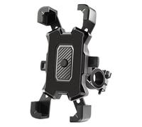GXSAI Motorcycle Phone Mount Motorcycle Phone Holder GPS Bracket Cellphone Stand Handlebar Adjustable Non-slip Cycling Mount(Phone holder black)
