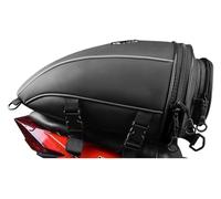 GXSAI Motorcycle Rear Seat Suitcase Travel Shoulder Waterproof Motorbike Backpack Luggage Saddle Bag Motorbike Saddle Bag(Black)