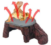 GXSDJ Bearded Dragon Basking Platform,Reptile Hide Cave with Heat Storage Slate Stone,Leopard Gecko Basking Rock Climing Decor for Turtle,Ball Pythons,Lizard,Snake,11×6.7×3.7 inch