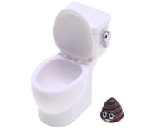 Gxsterd 1/12 Mini Toilet Toy Toilet with Flush Sound Dollhouse Miniature Toilet for Dollhouse Bathroom Accessories