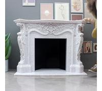Gxsterd Dollhouse Fireplace 1/12 Miniature Fireplace Victorian Style Vintage Dollhouse Furniture Accessories