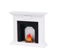 Gxsterd Dollhouse Fireplace with Miniature Campfire 1/12 Miniature Fireplace with Mini Campfire Dollhouse Furniture Accessories