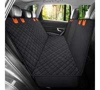 GXT Dog Back Seat Cover Protector for Cars SUV and Trucks with Mesh Window, Scratchproof Nonslip and Waterproof Material,Black Orange