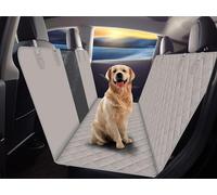 GXT Dog Back Seat Cover Protector for Cars SUV and Trucks with Mesh Window, Scratchproof Nonslip and Waterproof Material,Light Grey
