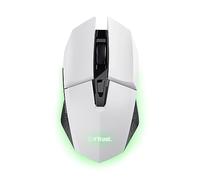 GXTrust 1108W Vylax Rechargeable Wireless Gaming Mouse, 80h Playtime, 800-4800 DPI, Multicolour LED Lighting, Storable USB Micro Receiver, 6 Buttons, RGB Computer Mouse for PC Laptop Windows, White