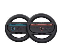 GXTrust 1257 Joy-Con Steering Wheels for Nintendo Switch 2, Gaming Racing Steering Wheel Controller Grip Handle, Switch 2 Accessories for Mario Kart, Set of 2, Black