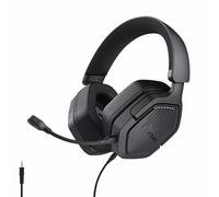 GXTrust 1492 Ravox Gaming Headset for PS5 PS4 Switch PC Mobile, 3.5mm Audio Jack, 50mm Drivers, Padded Headband, Tilting Earcups, Detachable Mic, Over Ear Wired Headphones with Microphone, Black