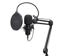 GXTrust 270 Emita II+ Microphone with Arm, Streaming USB Mic Including Shock Mount, with Pop and Wind Filter for PC, PS4, PS5, Laptop, Streaming Studio, Gaming, ASMR, Podcast, Youtube, Black