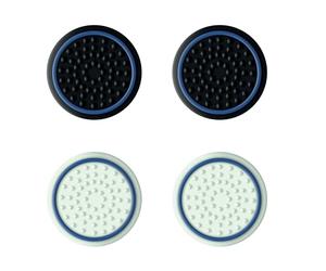 GXTrust 4-pack PS5 Thumb Grips for PlayStation 5 DualSense Controller | Black/White, Glow in the Dark, Better Grip on Thumb Sticks Controller Wireless