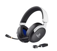 GXTrust 499BW Forta Wireless Gaming Headset [Officially Licensed for PlayStation 5], Ultra-low Latency, 2.4G USB Receiver, 50mm Drivers, 55h Playtime, PS5 Headset with Microphone, Black/White